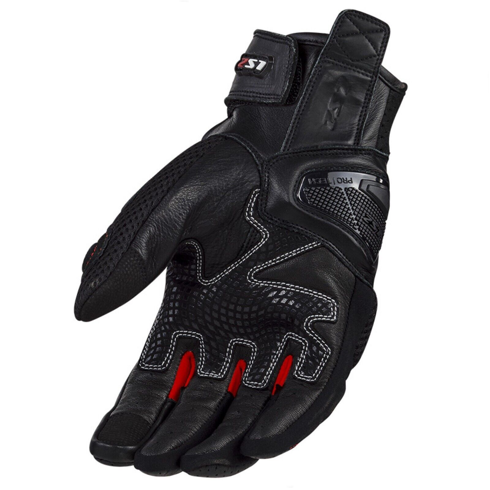 LS2 SPARK 2 AIR MAN GLOVES - BLACK GREY RED