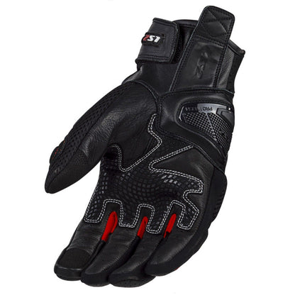 LS2 SPARK 2 AIR MAN GLOVES - BLACK GREY RED