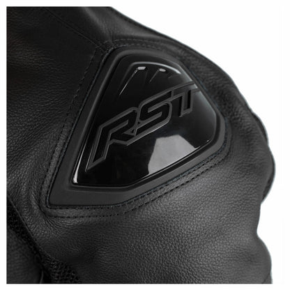 TRACTECH EVO 4 LEATHER MESH CE MENS LEATHER JACKET - BLACK