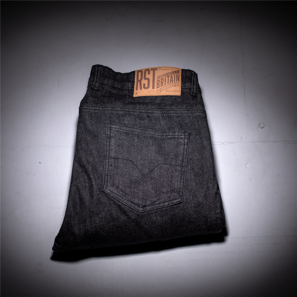 RST X KEVLAR® TAPERED-FIT CE MENS LL TEXTILE JEANS - BLACK DENIM
