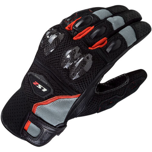 LS2 SPARK 2 AIR MAN GLOVES - BLACK GREY RED