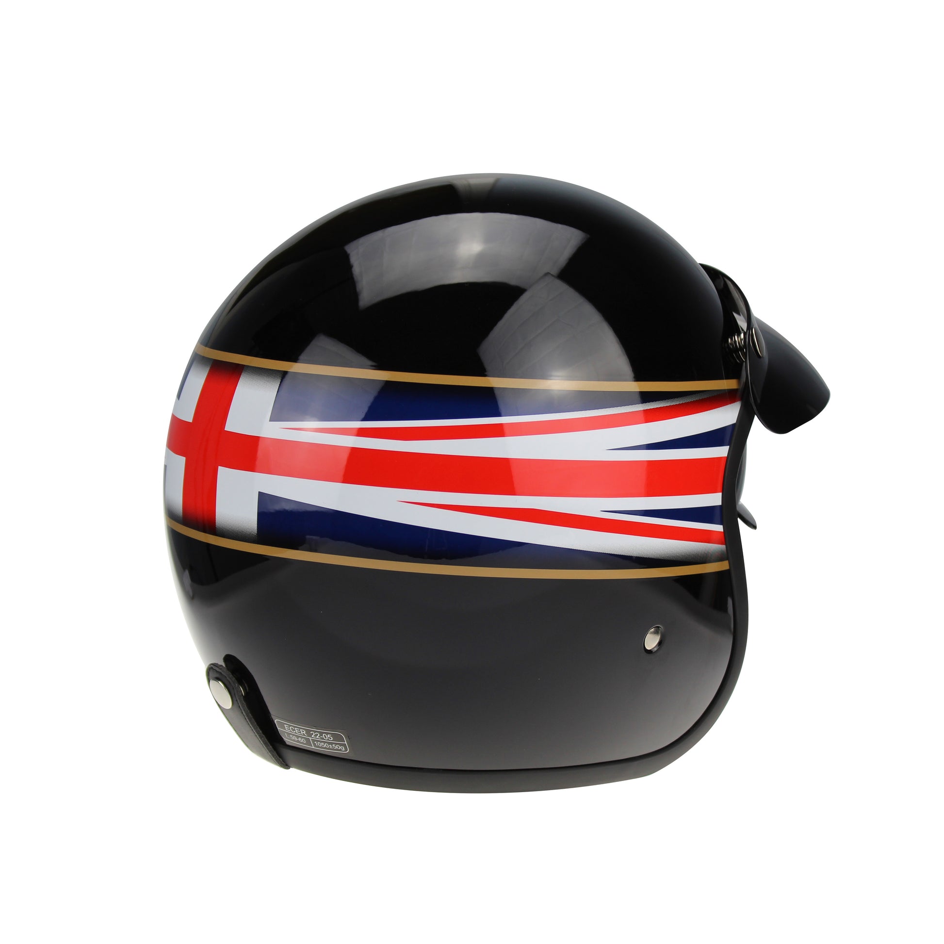 VIPER RSV06 OPEN FACE HELMET - BLACK - UNION JACK