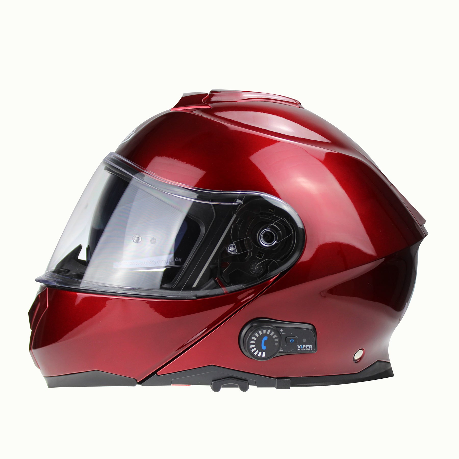 VIPER V191 FLIP-FRONT BLUETOOTH HELMET-BURGUNDY