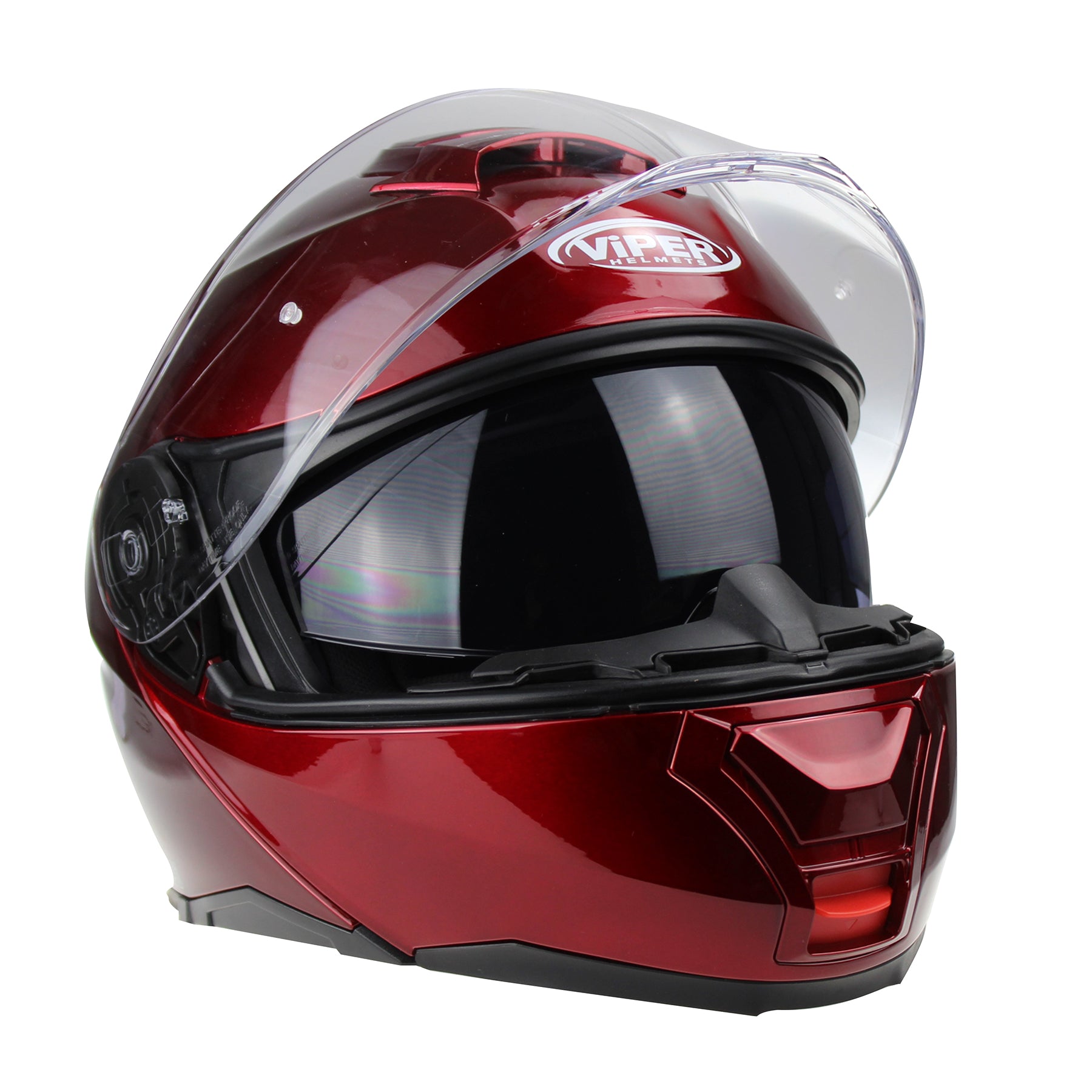 VIPER V191 FLIP-FRONT BLUETOOTH HELMET-BURGUNDY