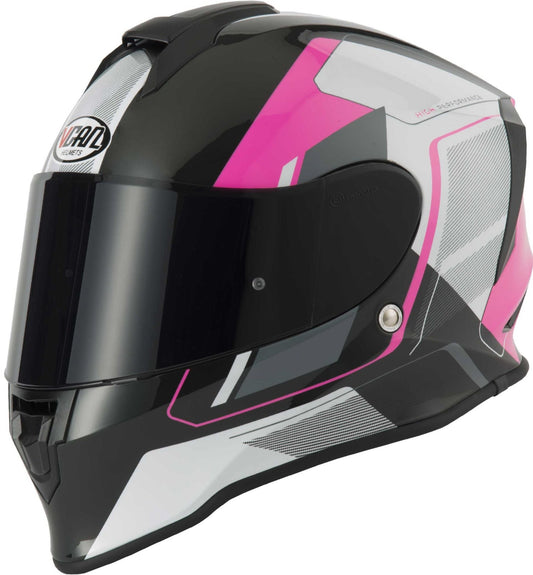 VCAN V151 FULL FACE CRASH HELMET - PULSAR PINK