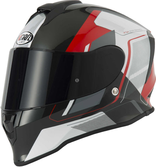 VCAN V151 FULL FACE CRASH HELMET - PULSAR RED