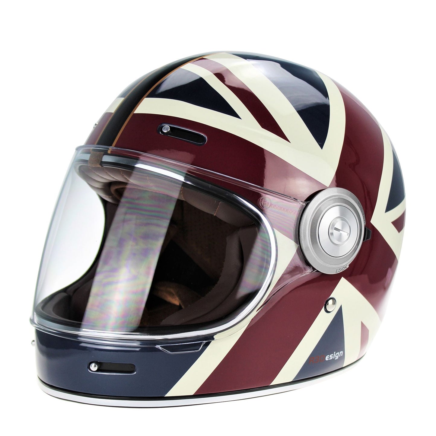 VPR.303 F659 FIBERGLASS FULL FACE RETRO HELMET - UNION JACK