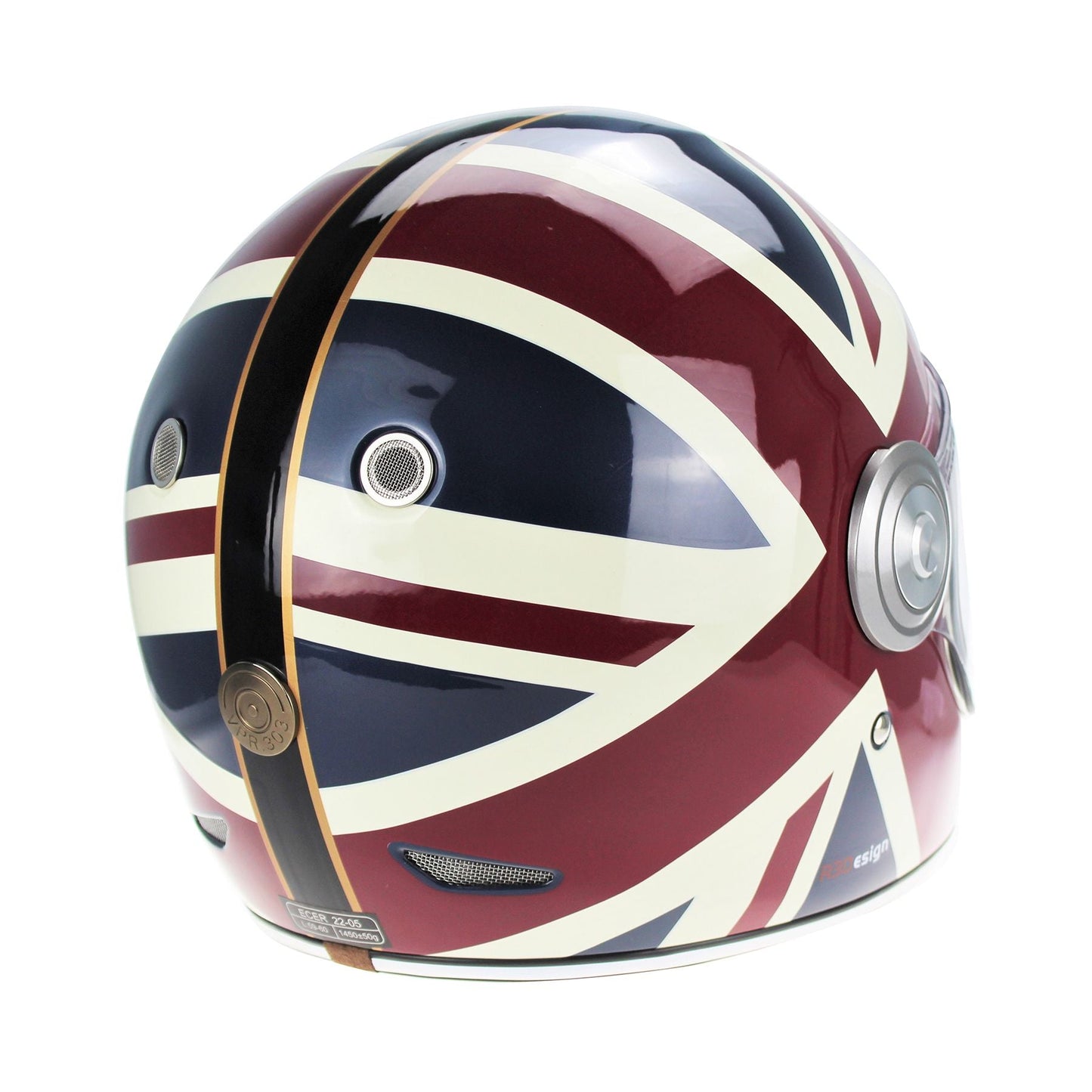 VPR.303 F659 FIBERGLASS FULL FACE RETRO HELMET - UNION JACK