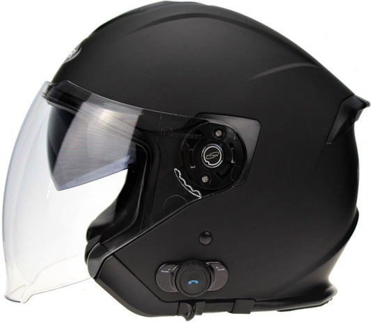 VIPER RSV10 OPEN FACE BLUETOOTH JET HELMET - MATT BLACK