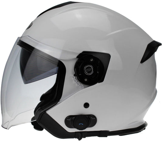 VIPER RSV10 OPEN FACE BLUETOOTH JET HELMET - WHITE