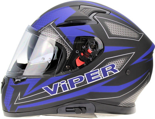 VIPER RSV95 FULL FACE HELMET - SPIRIT MATT BLUE