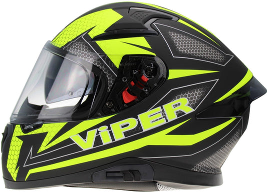VIPER RSV95 FULL FACE HELMET - SPIRIT MATT YELLOW
