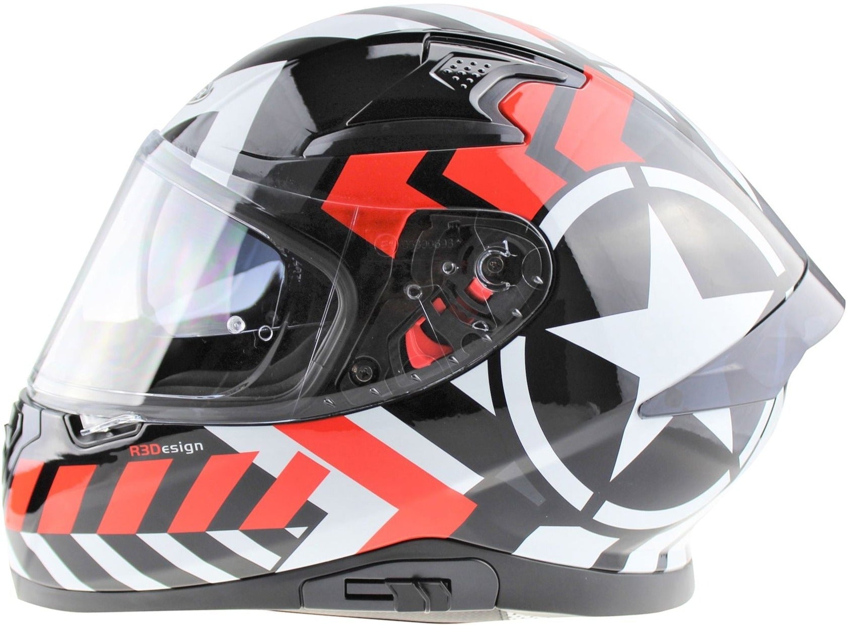 VIPER V95 FULL FACE RADAR HELMET, BLACK/RED