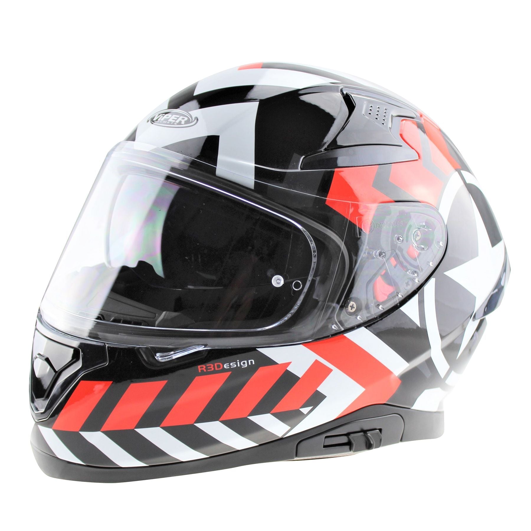 VIPER V95 FULL FACE RADAR HELMET, BLACK/RED