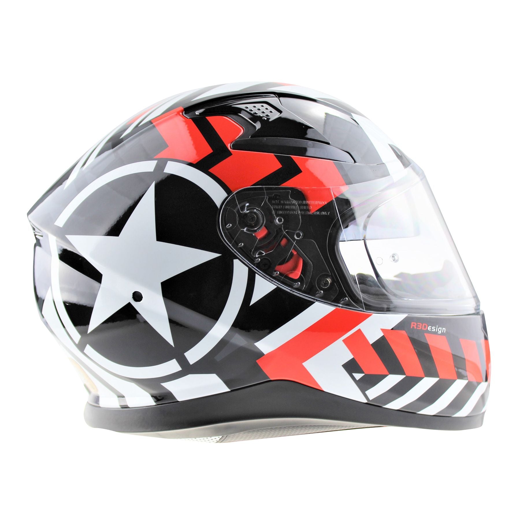 VIPER V95 FULL FACE RADAR HELMET, BLACK/RED