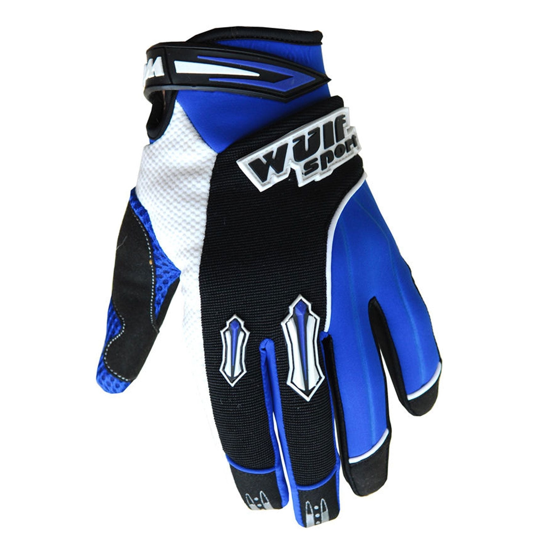 WULFSPORT ADULT STRATOS MOTOCROSS GLOVES - BLUE