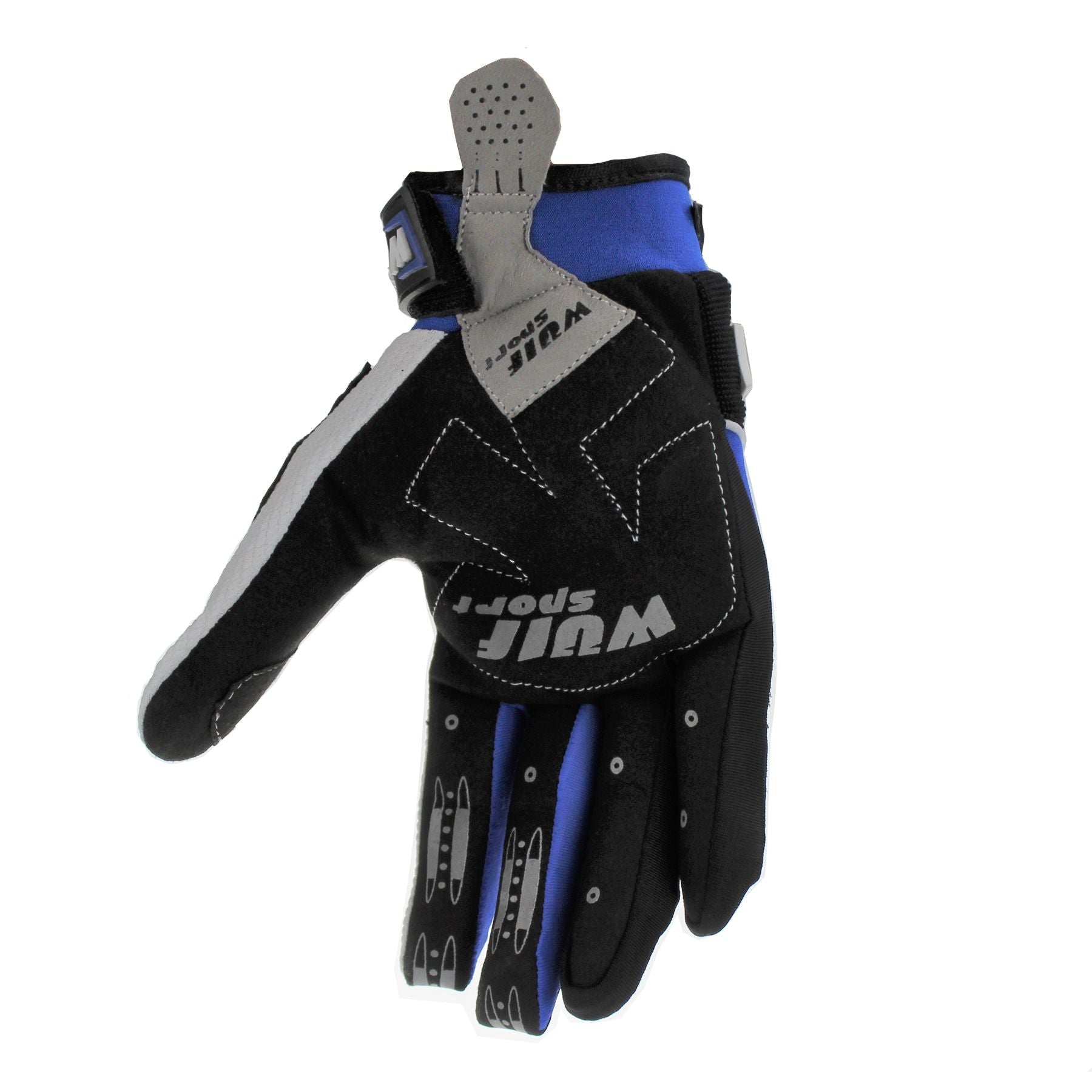 WULFSPORT ADULT STRATOS MOTOCROSS GLOVES - BLUE