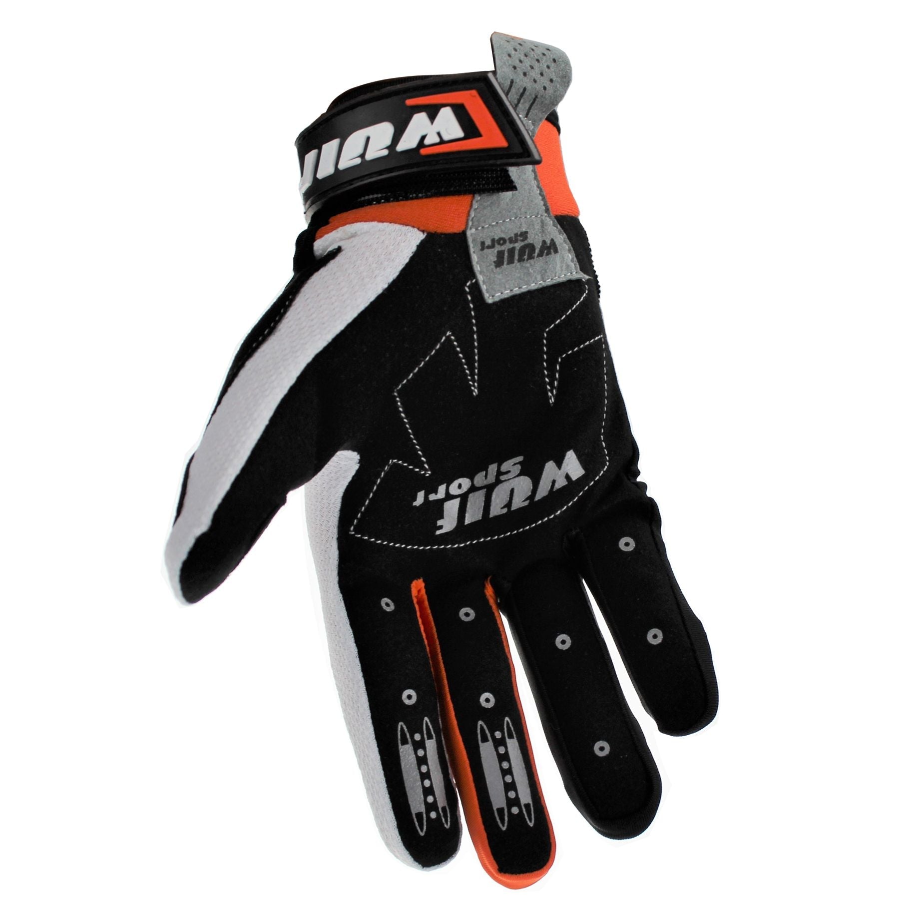 WULFSPORT ADULT STRATOS MOTOCROSS GLOVES - ORANGE