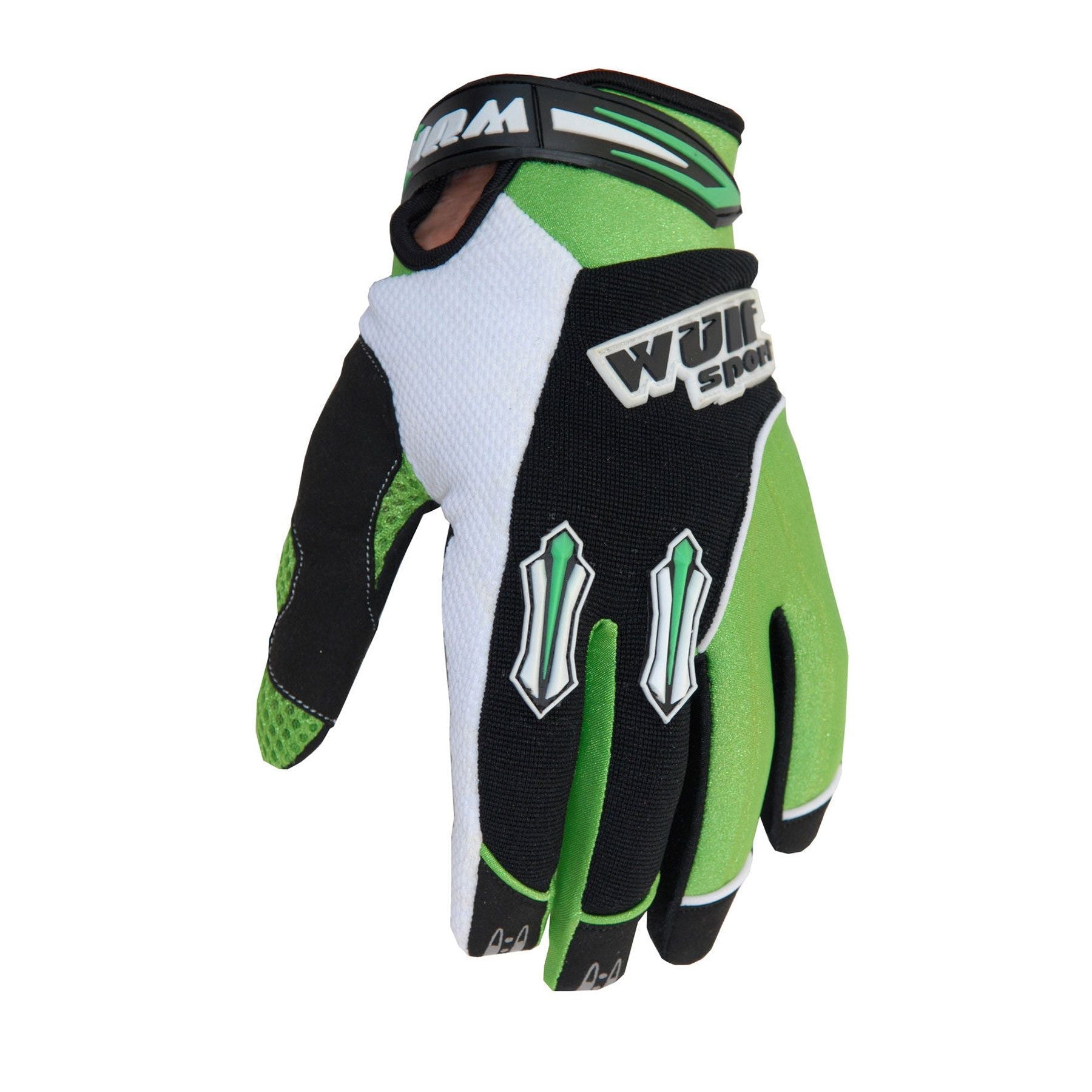 WULFSPORT KIDS STRATOS MOTOCROSS GLOVES - GREEN