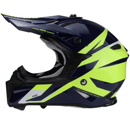 Viper Rsx221 Mx Motorbike Helmet Blue Fluo