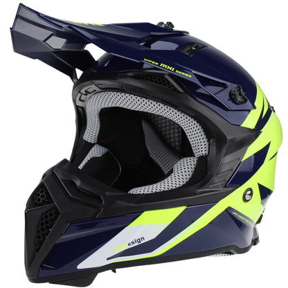 Viper Rsx221 Mx Motorbike Helmet Blue Fluo