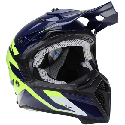 Viper Rsx221 Mx Motorbike Helmet Blue Fluo