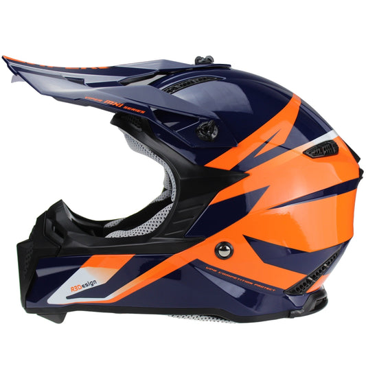 VIPER RSX221 MX MOTORBIKE HELMET - BLUE ORANGE