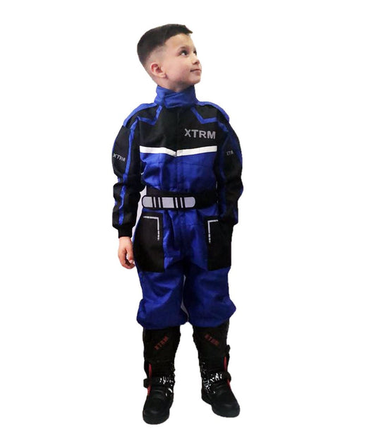 XTRM KIDS MOTOCROSS KART SUIT - BLUE