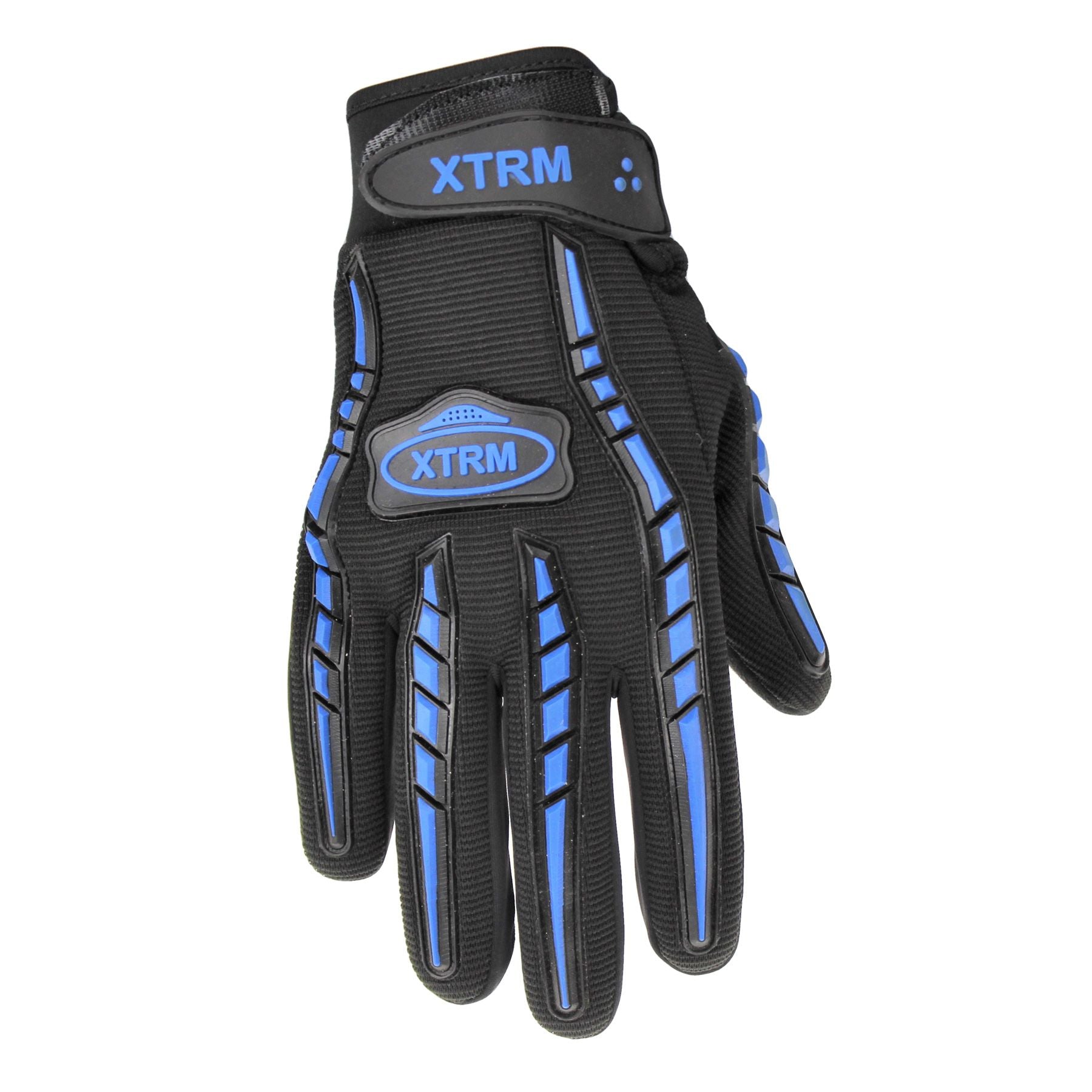 XTRM ADULT RIDE MOTOCROSS GLOVES - BLUE